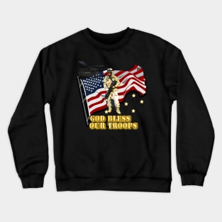 God Bless Our Troops Crewneck Sweatshirt